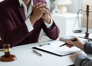 Crypto recovery lawyer meeting with a client