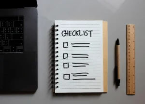 clipboard with a checklist and a digital wallet icon.