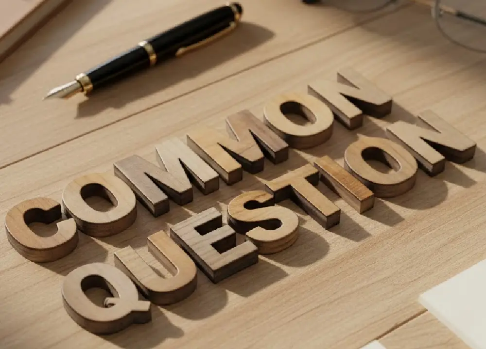 Maximizing Compensation through Asbestos Trust Funds 2 Wooden letters spelling “common questions” on a flat surface