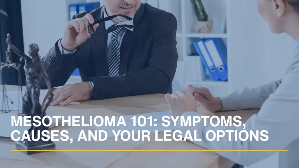 Lawyer explaining legal options related to mesotheliomaA lawyer provides an overview of mesothelioma symptoms, causes, and available legal options for affected individuals.