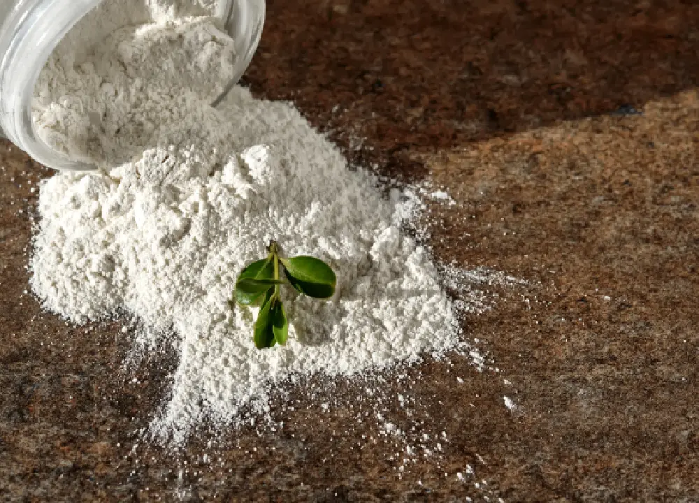 Jar containing talc powder