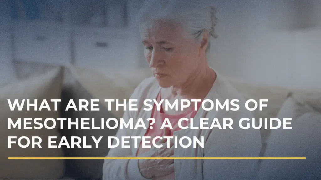 Person experiencing shortness of breath and chest discomfort, common early symptoms of mesothelioma