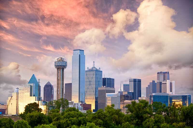 arlington tx dallas skyline