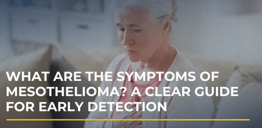 Person experiencing shortness of breath and chest discomfort, common early symptoms of mesothelioma