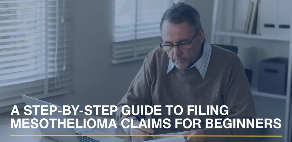 A senior person sitting at a desk with organized files and a notepad, representing the start of the legal claims process.