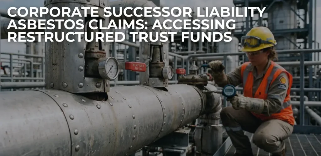 Texas refinery worker inspecting high-heat insulated piping known for containing hazardous asbestos materials.